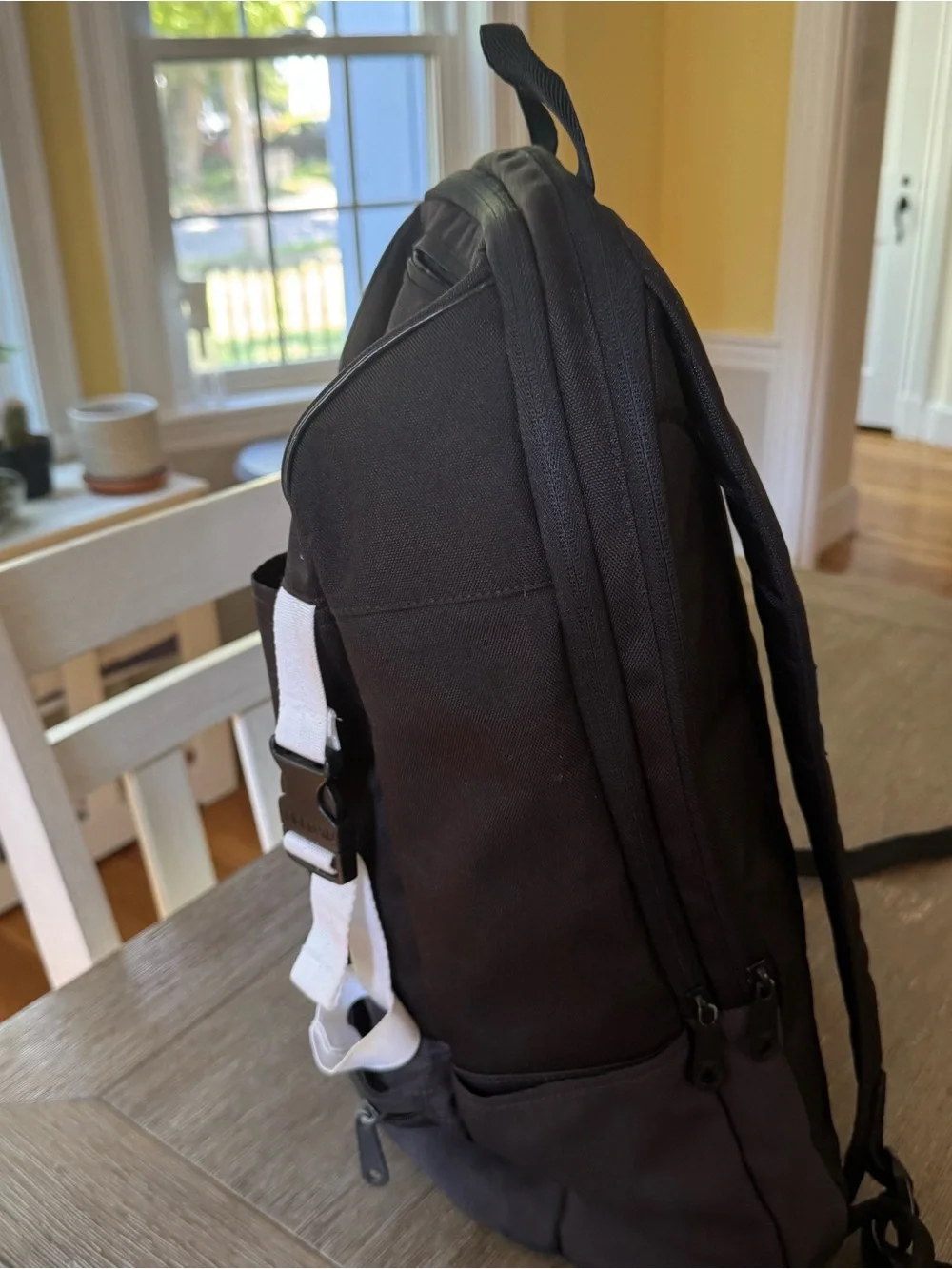 Adidas Originals Black Backpack with White Straps for School Sports Commute
